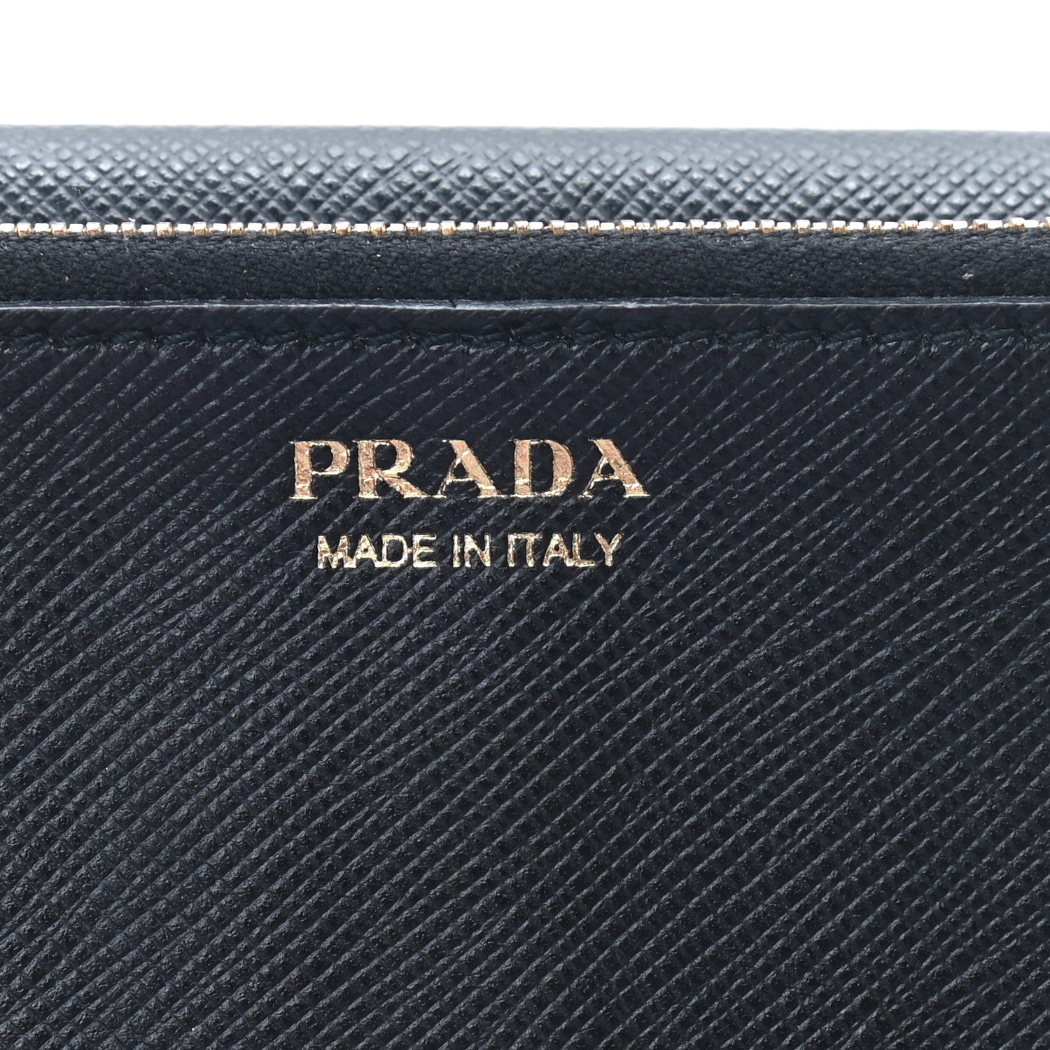 Prada Saffiano Metal Tab Wallet Black 6 of 6