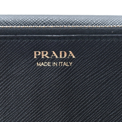 Prada Saffiano Metal Tab Wallet Black 6 of 6