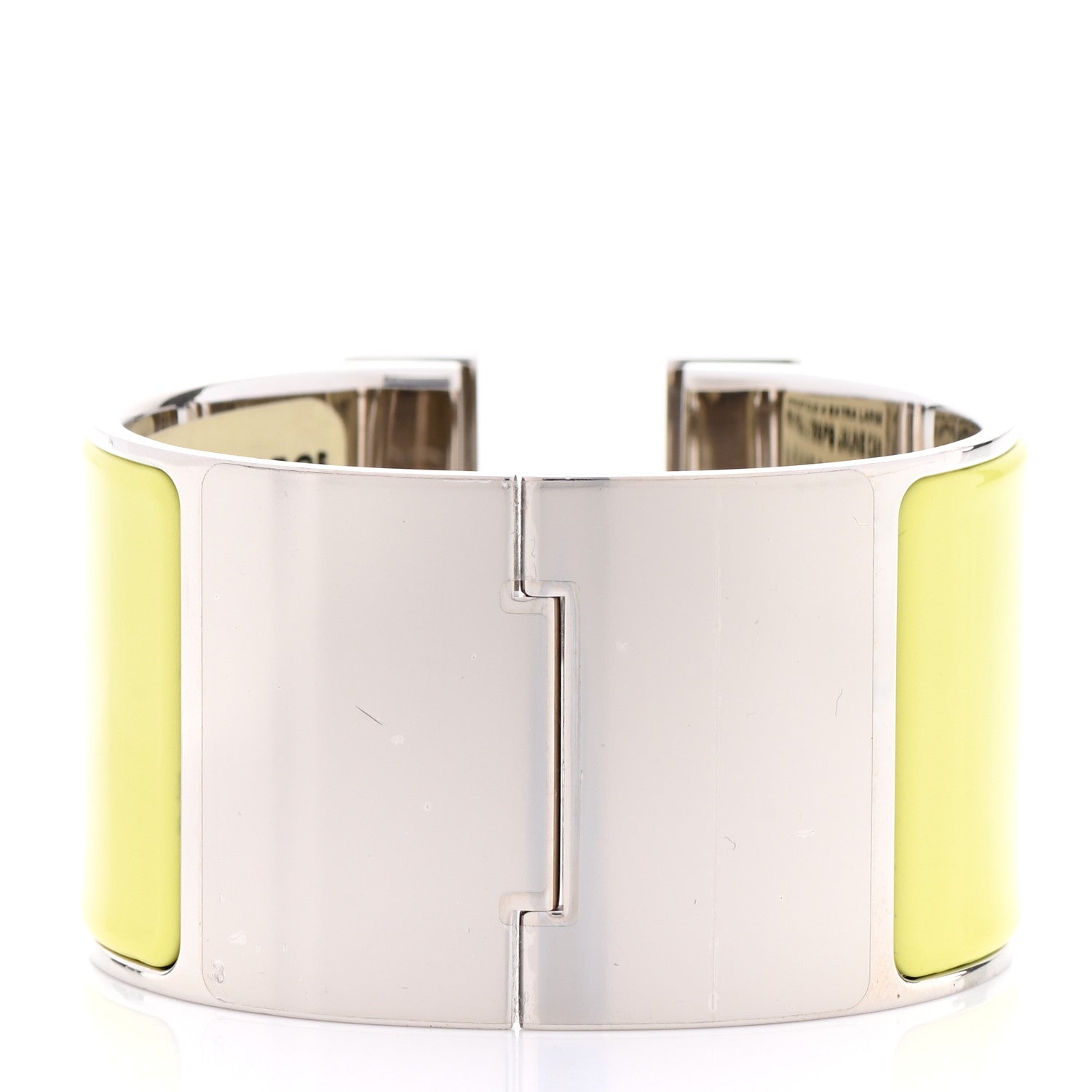 Hermes Enamel Extra Wide Clic Clac H Bracelet PM Jaune Canari 3 of 5