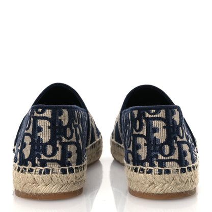 Christian Dior Oblique Embroidered Granville 15mm Espadrilles 40 Deep Blue 6 of 15