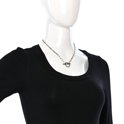 Hermes Sterling Silver Chain Toggle Necklace 5 of 6