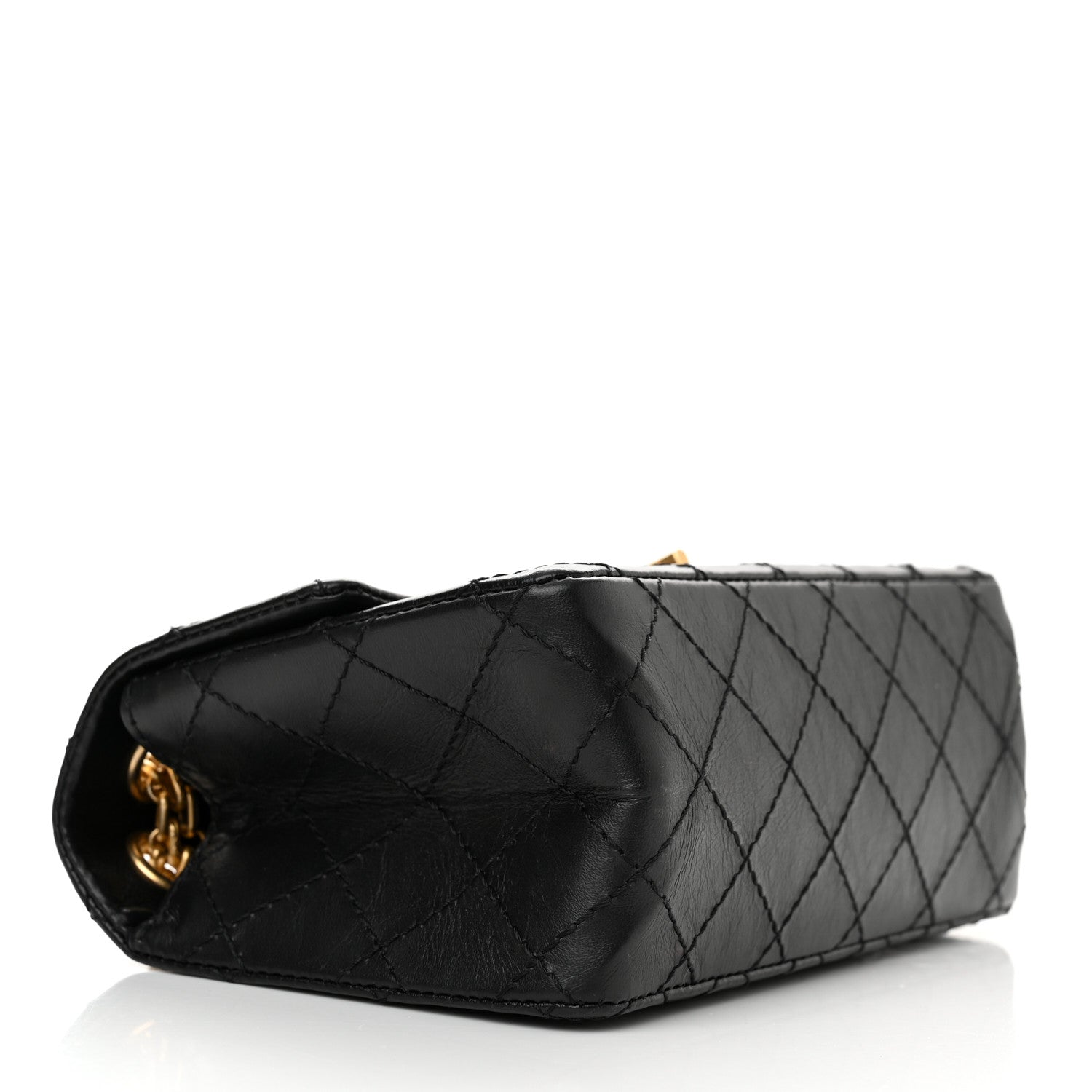 Chanel Aged Calfskin Quilted 2.55 Reissue Mini Flap Black 4 of 13