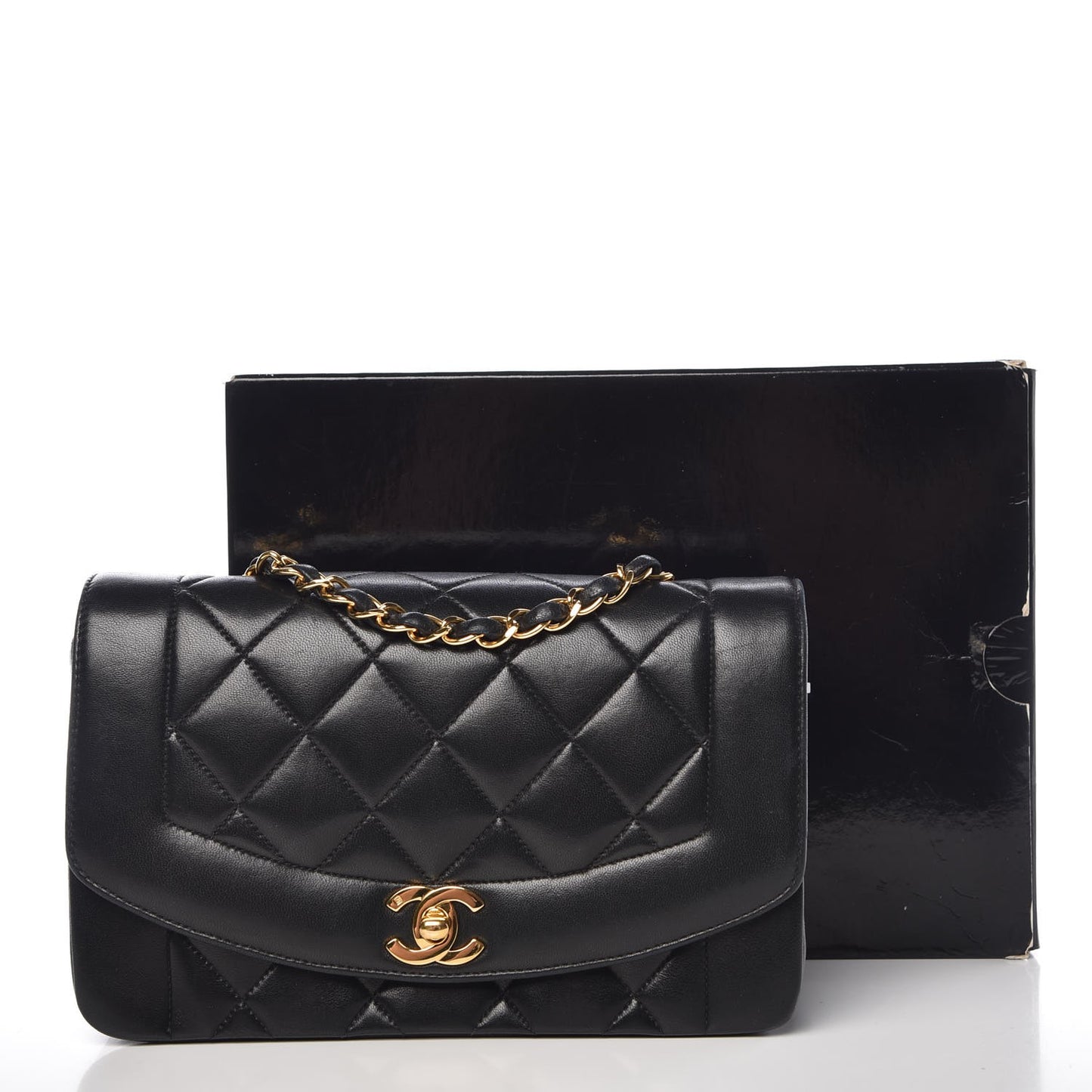 Lambskin Quilted Small Single Flap Black