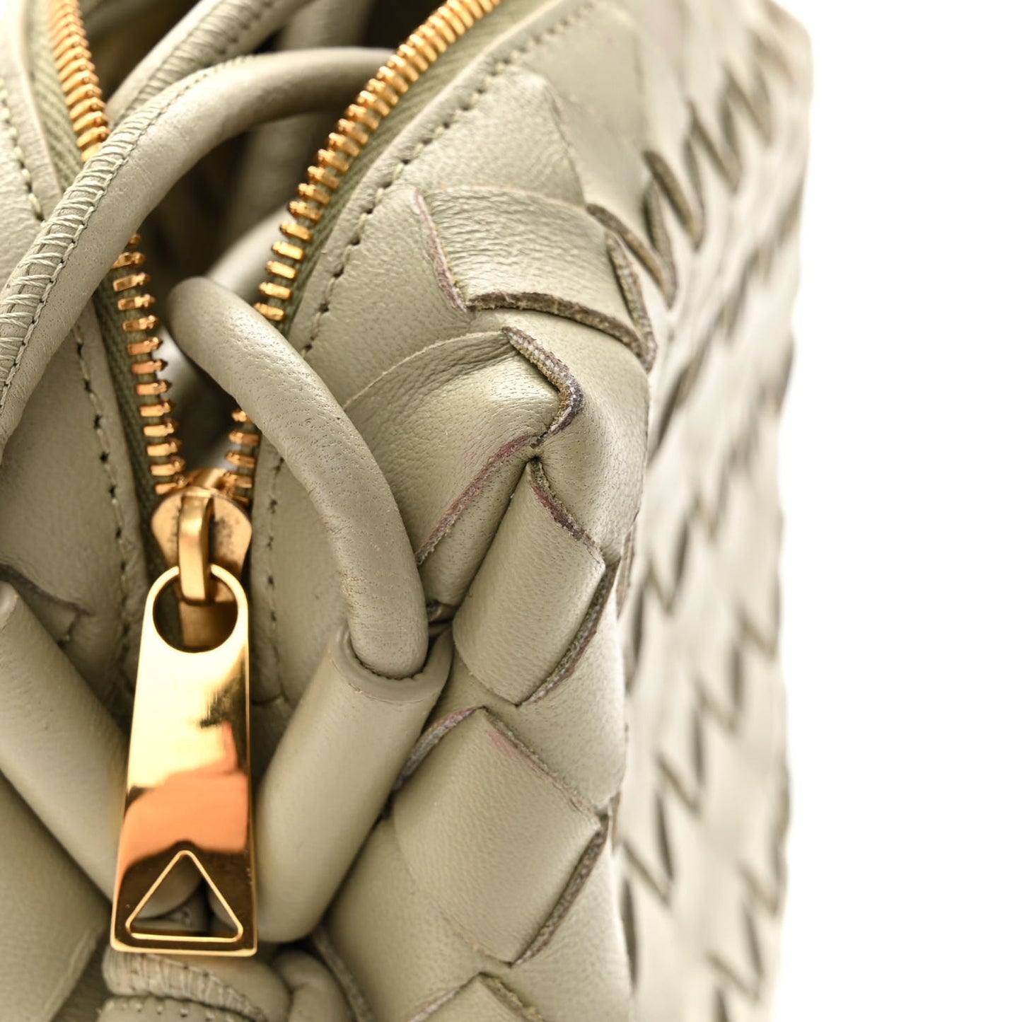 Nappa Intrecciato Mini Loop Camera Bag Travertine