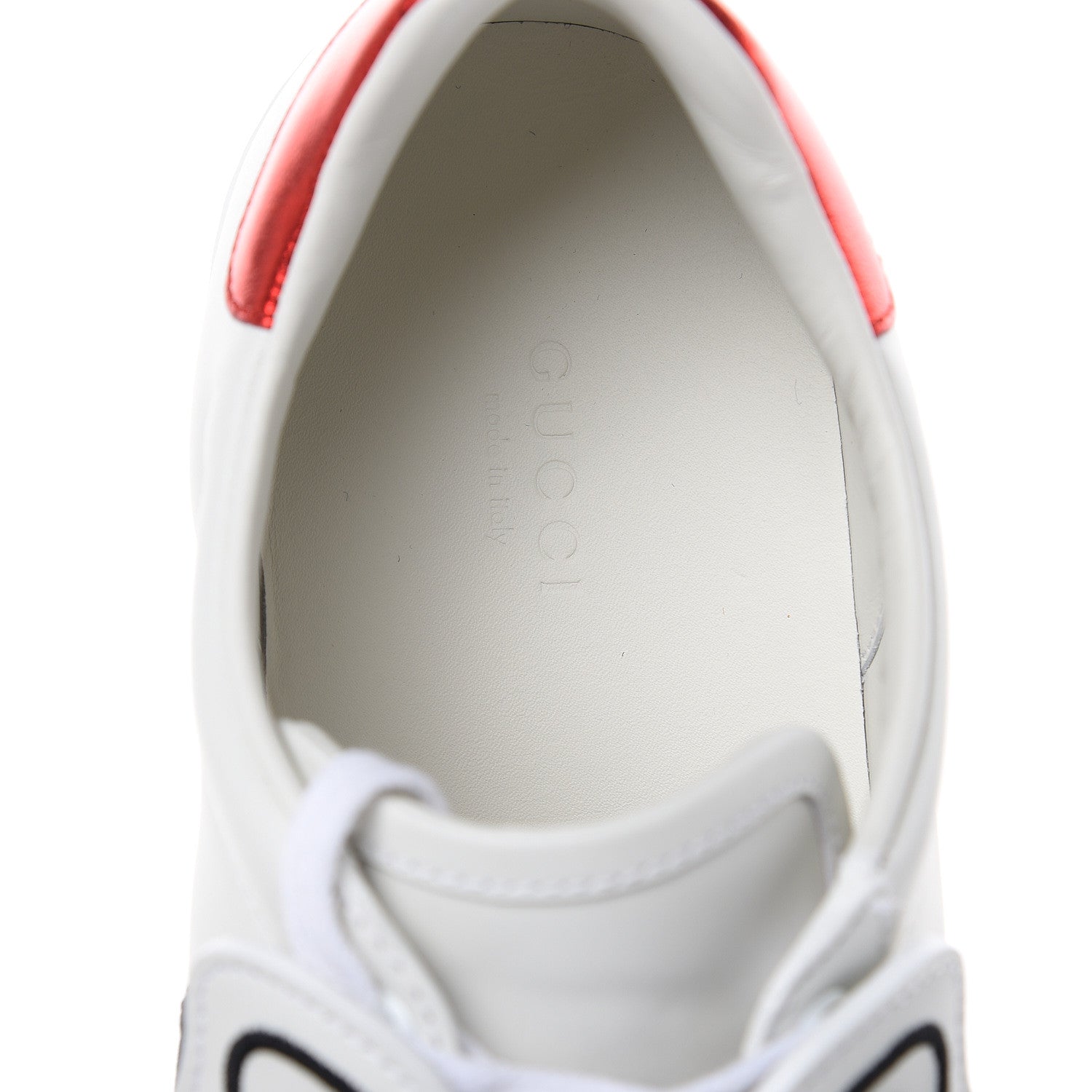 Gucci Calfskin Sequins Web Cat Womens Ace Sneakers 40 White 7 of 9