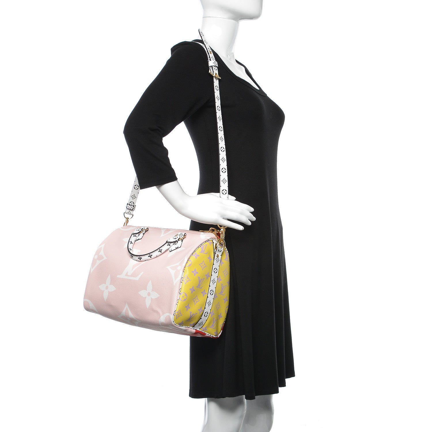 Louis Vuitton Monogram Giant Speedy Bandouliere 30 Rouge 2 of 9