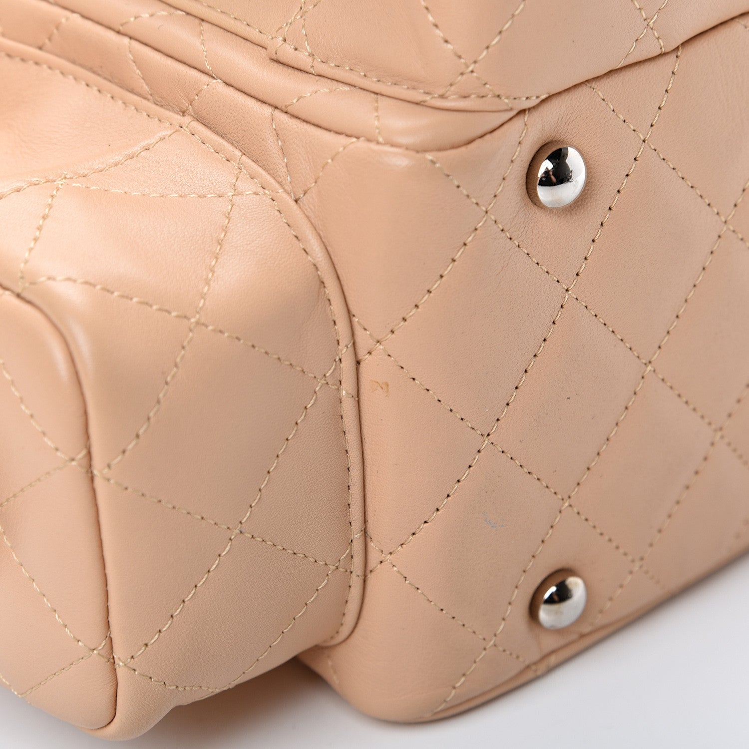 Chanel Calfskin Quilted Small Cambon Multipocket Reporter Beige 10 of 15