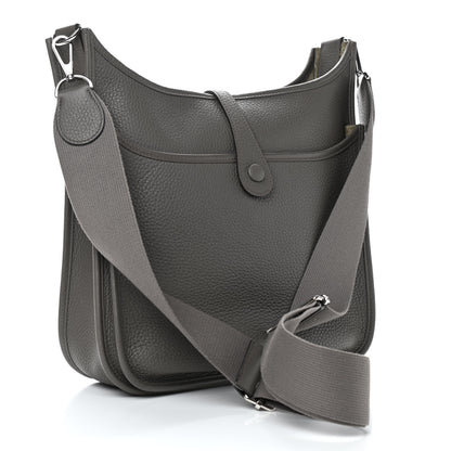 Hermes Taurillon Clemence Evelyne III PM Etain 3 of 9