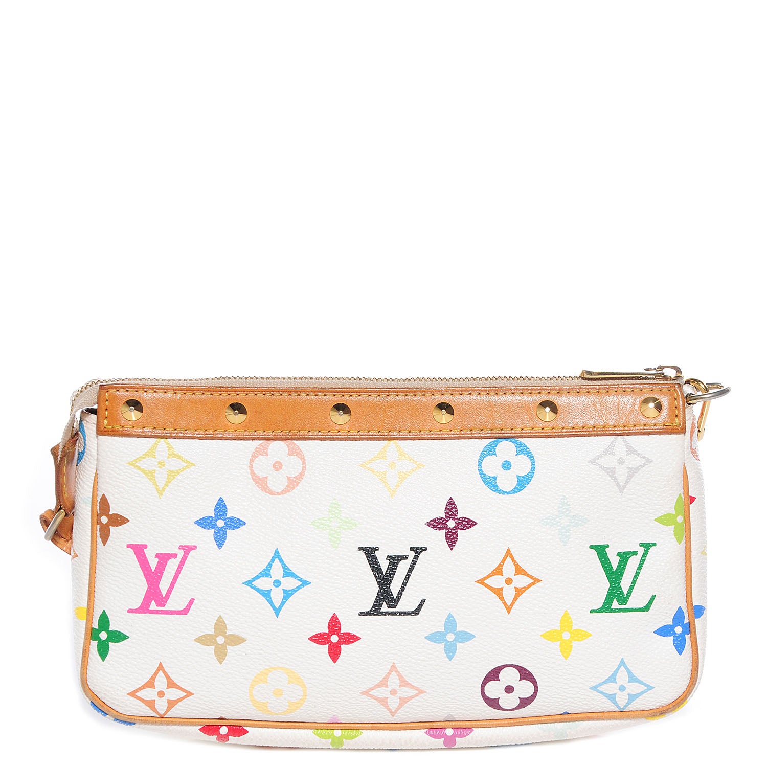 Louis Vuitton Monogram Multicolor Pochette Accessories White 1 of 8