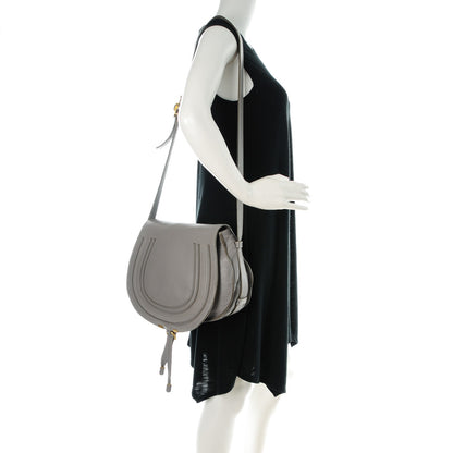 Chloe Calfskin Medium Marcie Round Crossbody Bag Cashmere Grey 2 of 12