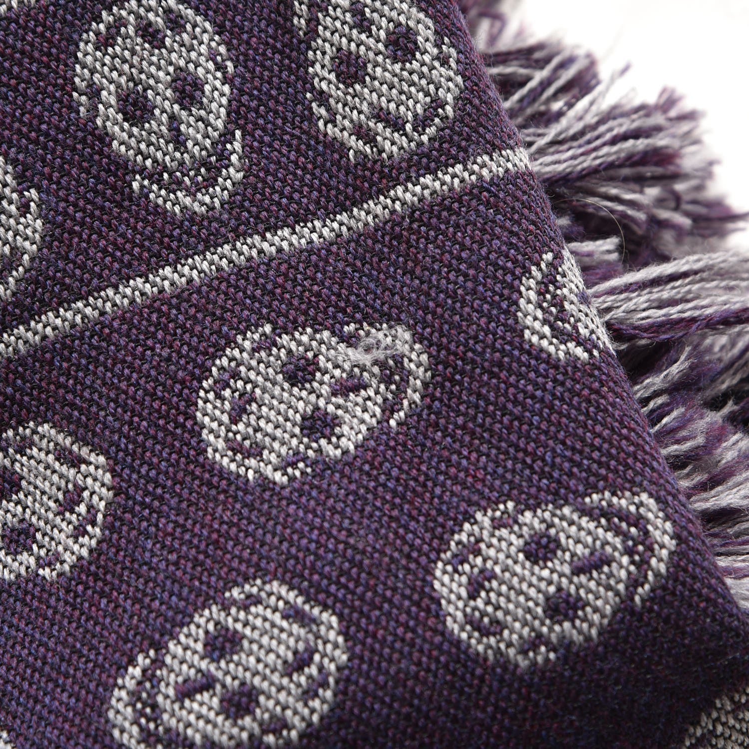 Alexander McQueen Wool Large Skull Scarf Purple 5 of 6
