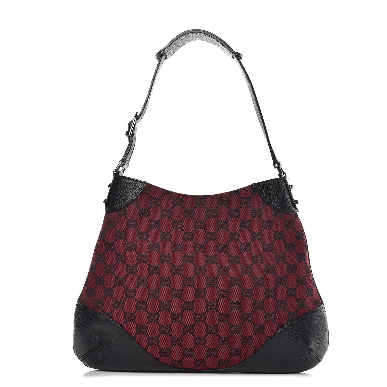 Gucci Denim Monogram Hobo Red 1 of 9