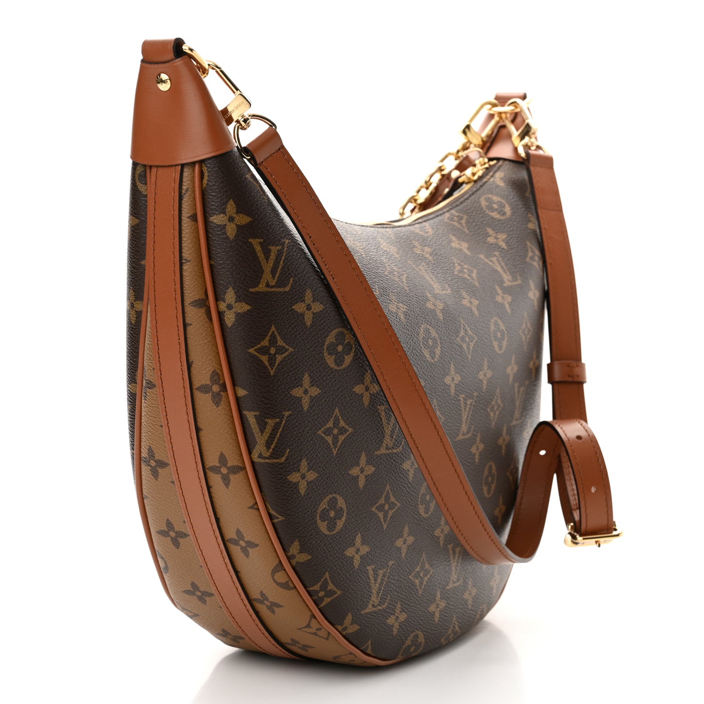 Reverse Monogram Loop Hobo