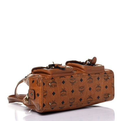 MCM Visetos Satchel Cognac 3 of 12
