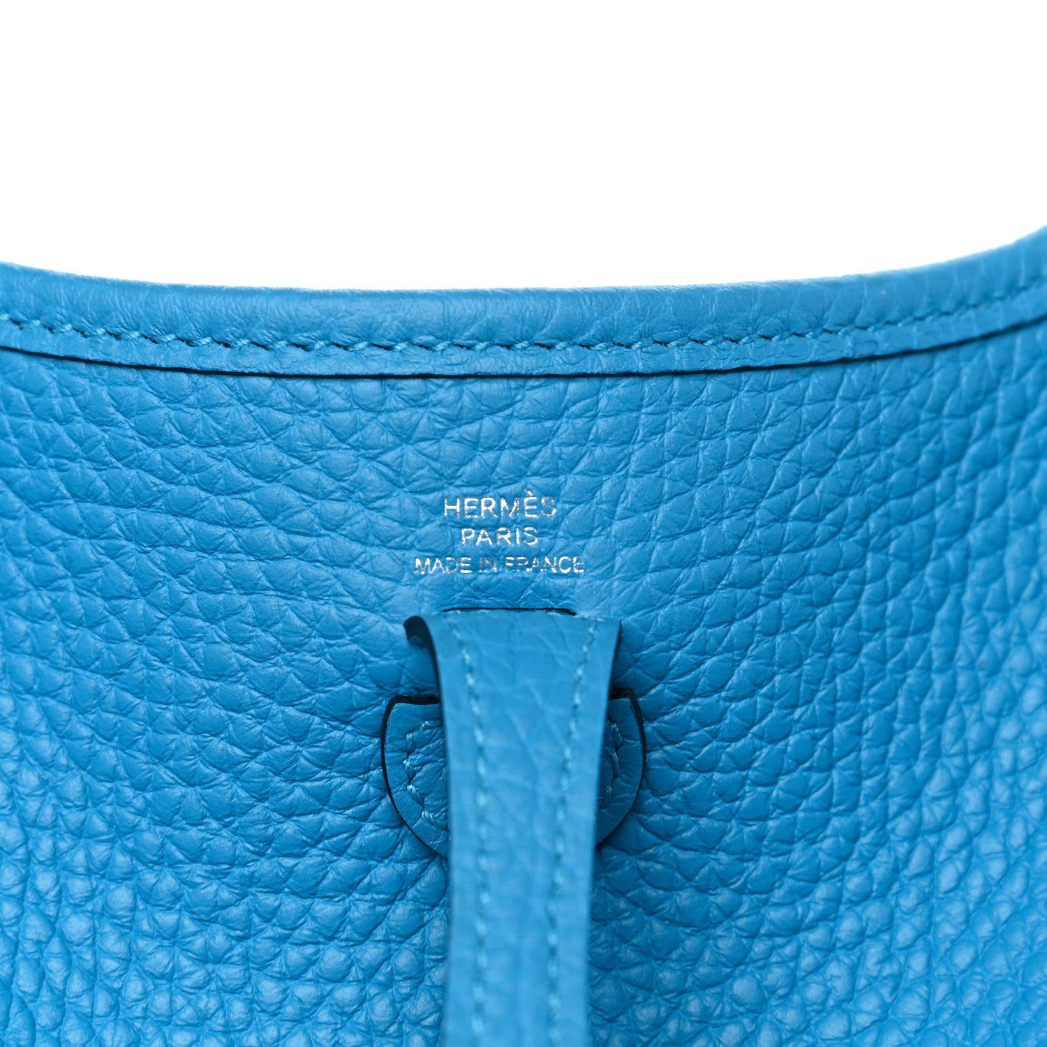 Hermes Taurillon Clemence Evelyne TPM Bleu Frida 6 of 11