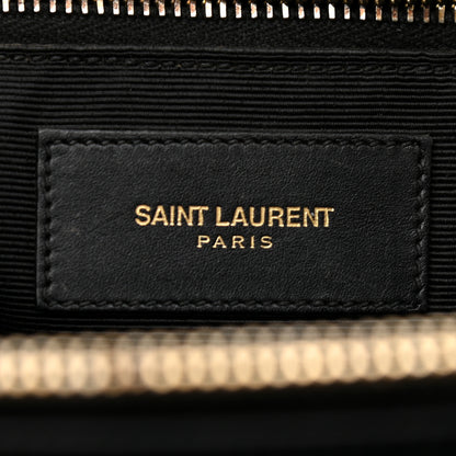 Saint Laurent Soft Calfskin Monogram Cassandre Shopper Black 6 of 11