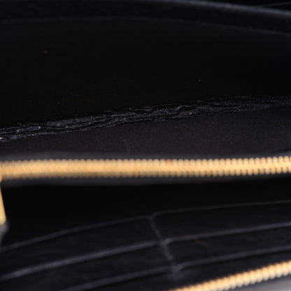 Balenciaga Agneau Giant 12 Gold Hardware Continental Zip Around Wallet Black 5 of 8
