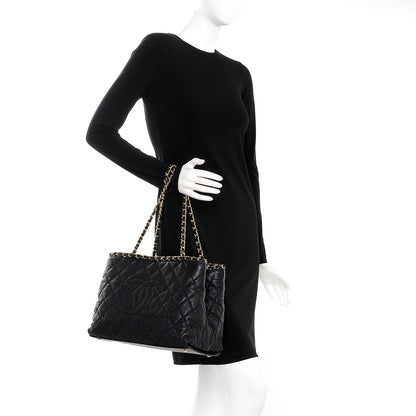 Chanel Calfskin Quilted Small Chain Me Tote Black 2 of 8