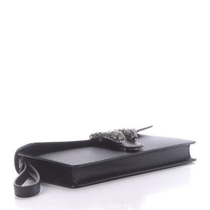 Gucci Dollar Calfskin Crystal Dionysus Clutch Wristlet Black Black Diamond 4 of 10
