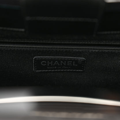 Chanel Glazed Calfskin Quilted Large CC Delivery Tote Black 6 of 12