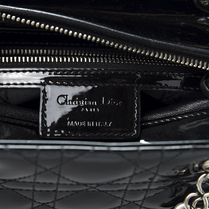 Christian Dior Patent Cannage Medium Lady Dior Black 7 of 9