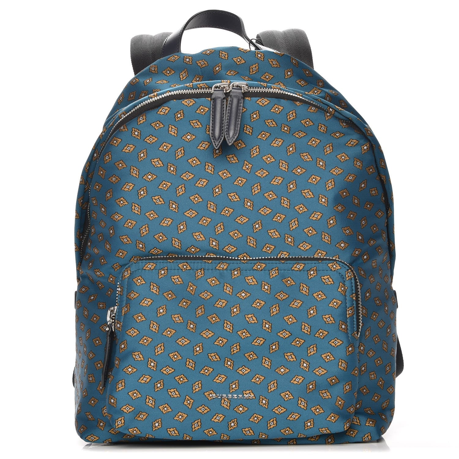 Burberry Nylon Tie Print Abbeydale Simple Backpack Dark Teal 1 of 9