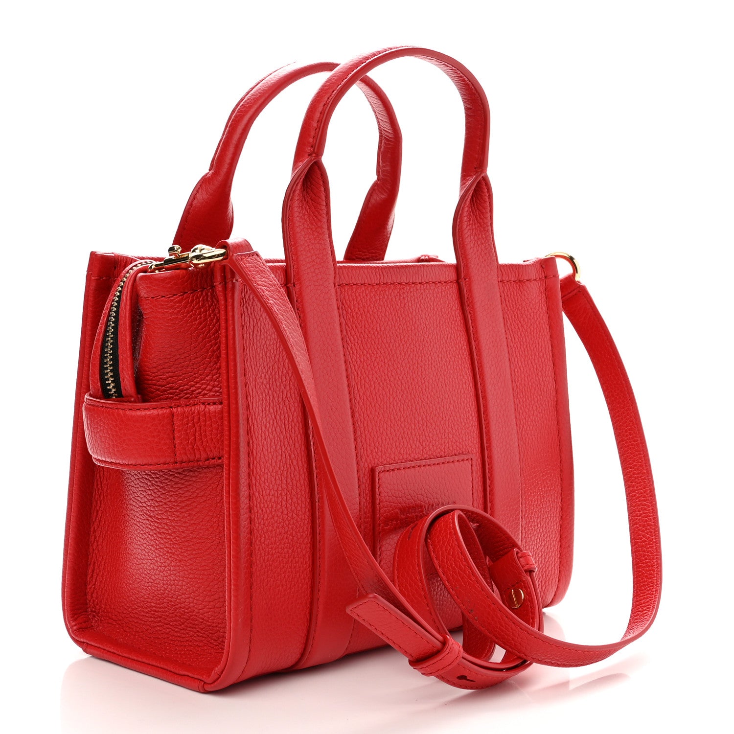 Marc Jacobs Grained Calfskin Small The Tote Bag Red 2 of 10