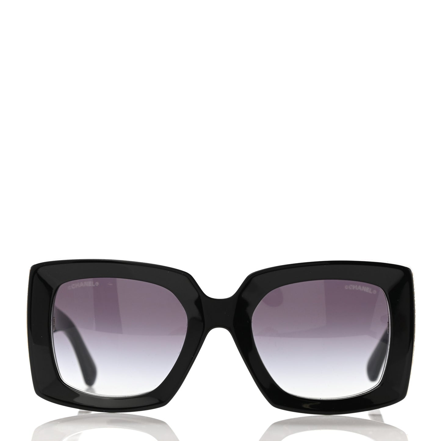 Acetate Rectangle Sunglasses 5435 Black