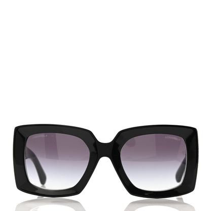 Chanel Acetate Rectangle Sunglasses 5435 Black 3 of 4