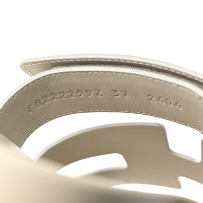 Hermes Calfskin Womens Chypre Sandals 37 Beige Esquisse 7 of 9