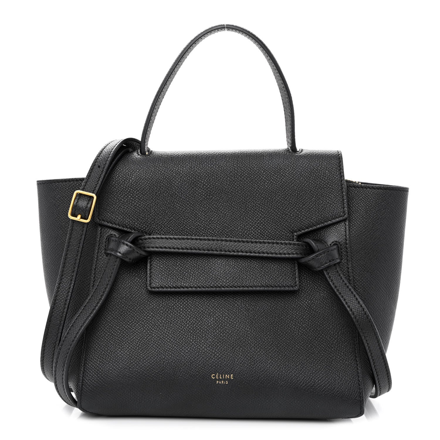 Celine Grained Calfskin Nano Belt Bag Black 1 of 11