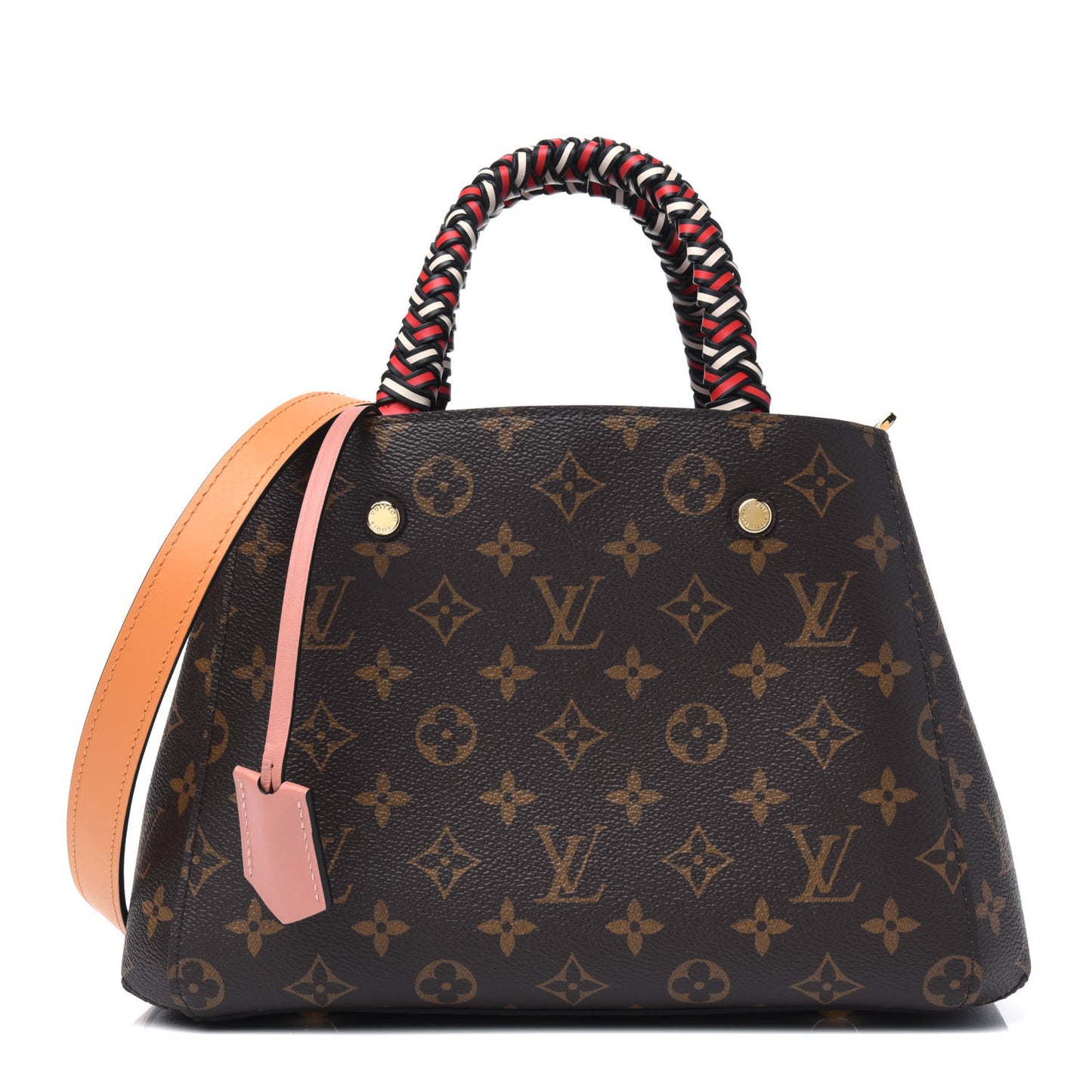 Monogram Braided Montaigne BB Coquelicot Creme Safran Peach
