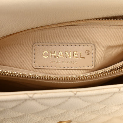 Chanel Caviar Quilted Small Coco Handle Flap Ivory 6 of 13