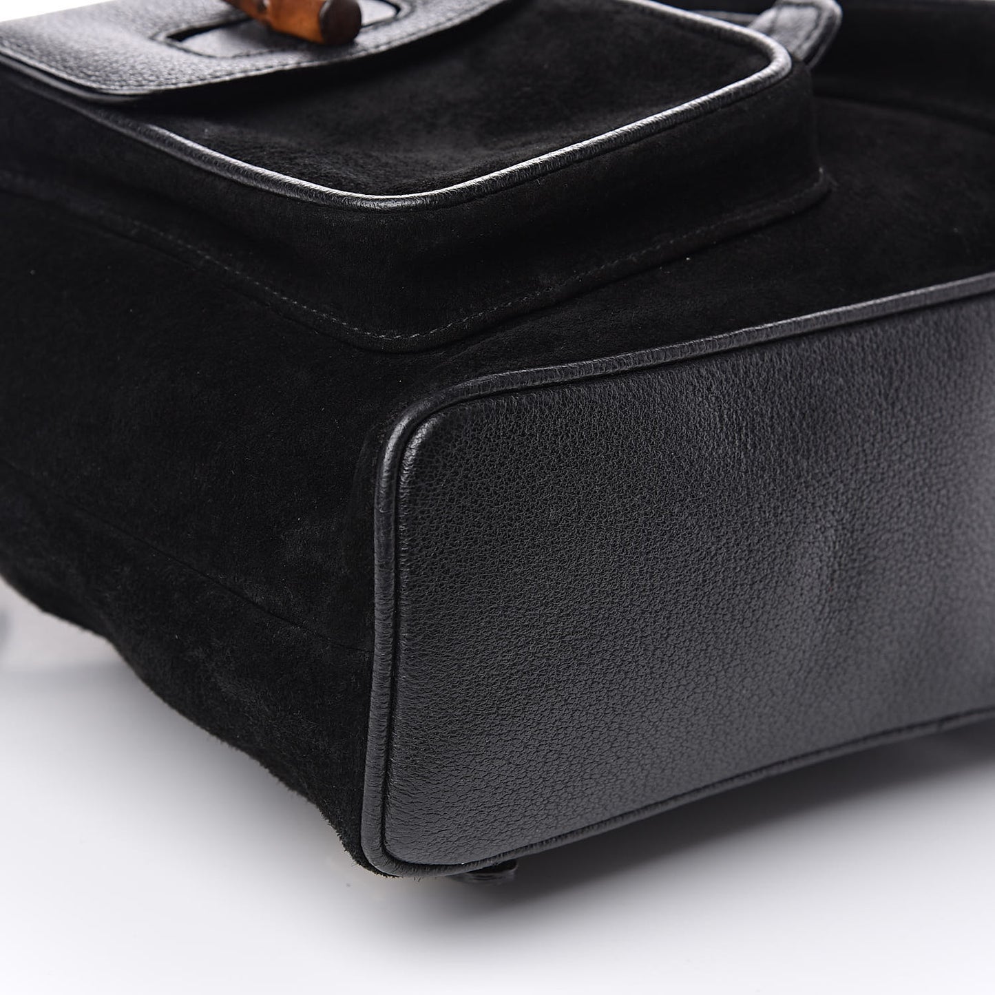 Suede Bamboo Backpack Black