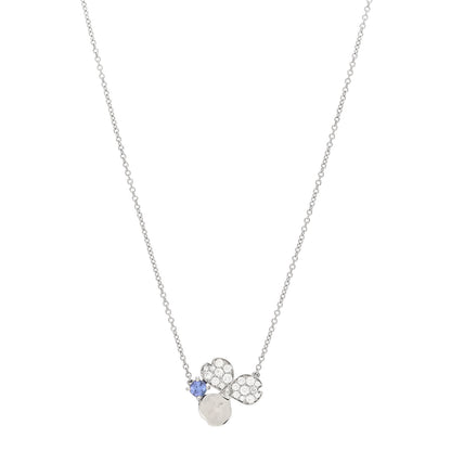 Tiffany Platinum Diamond Tanzanite Paper Flowers Pendant Necklace 1 of 5