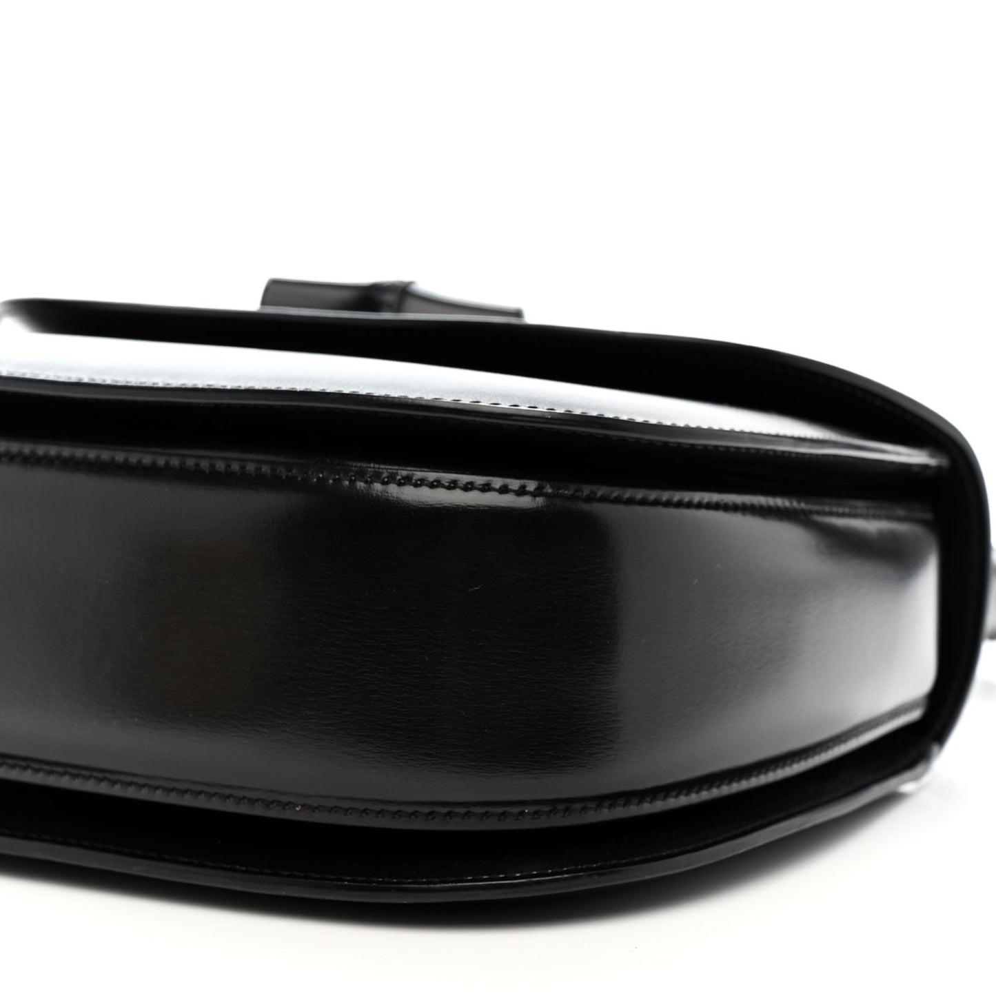 Boarded Dyana Lux Calfskin Web Monochrome Medium Bamboo 1947 Top Handle Bag Black