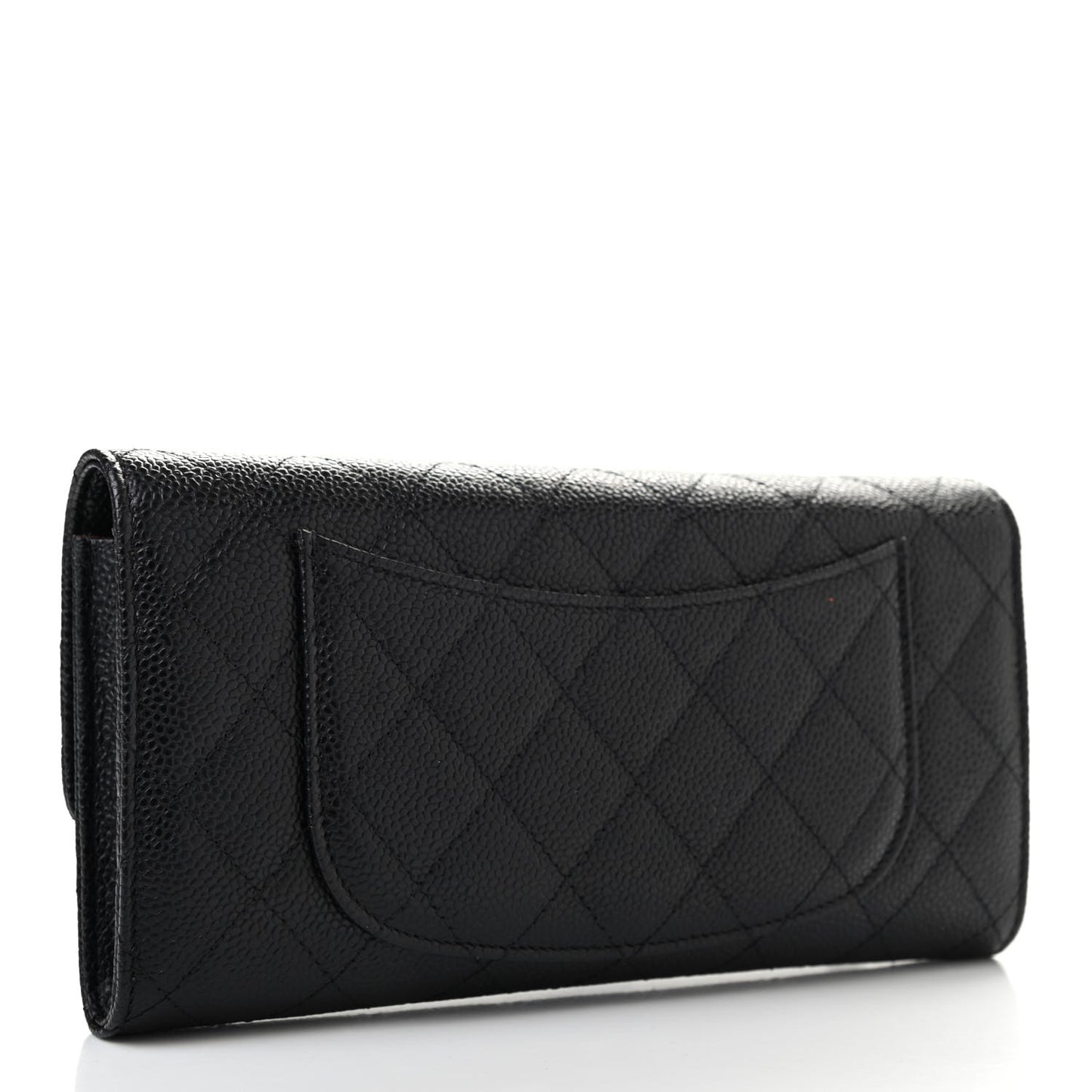 Caviar Quilted Travel Wallet Black
