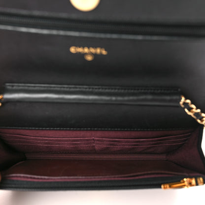 Chanel Lambskin Quilted Wallet On Chain WOC Black 5 of 11