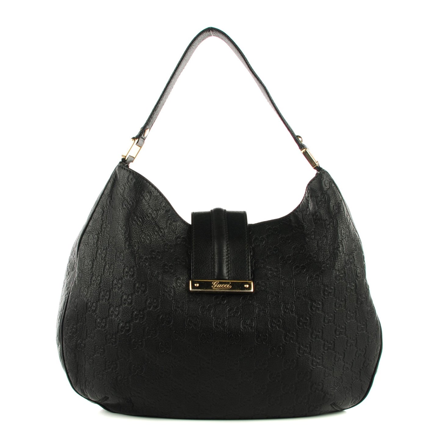 Guccissima Large New Ladies Web Hobo Black