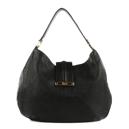 Gucci Guccissima Large New Ladies Web Hobo Black 1 of 7