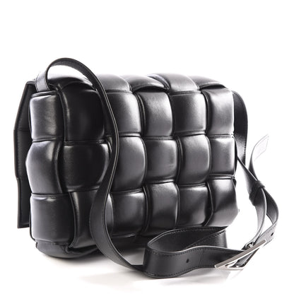 Bottega Veneta Paper Calfskin Maxi Intreccio Padded Cassette Crossbody Bag Black 2 of 9