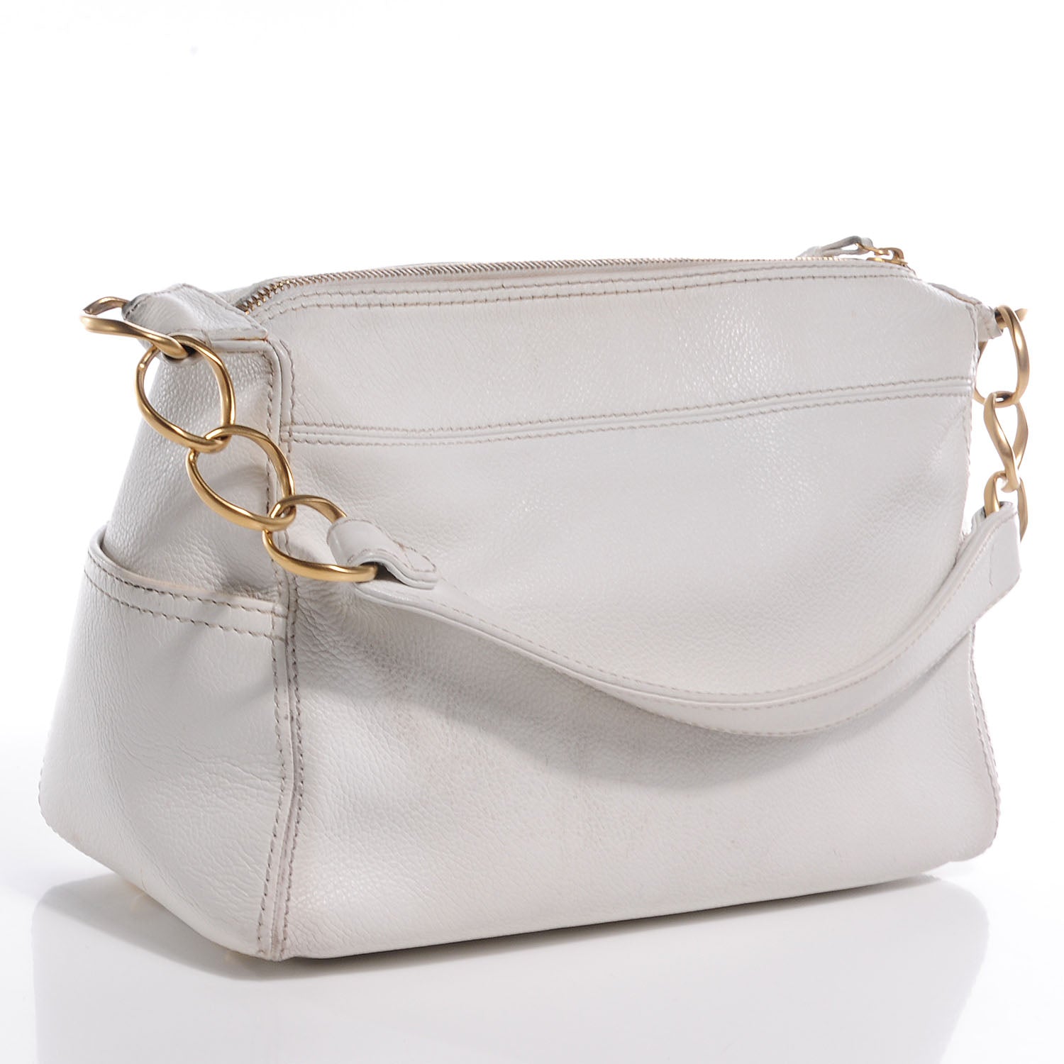 Chanel Caviar CC Hobo White 3 of 7