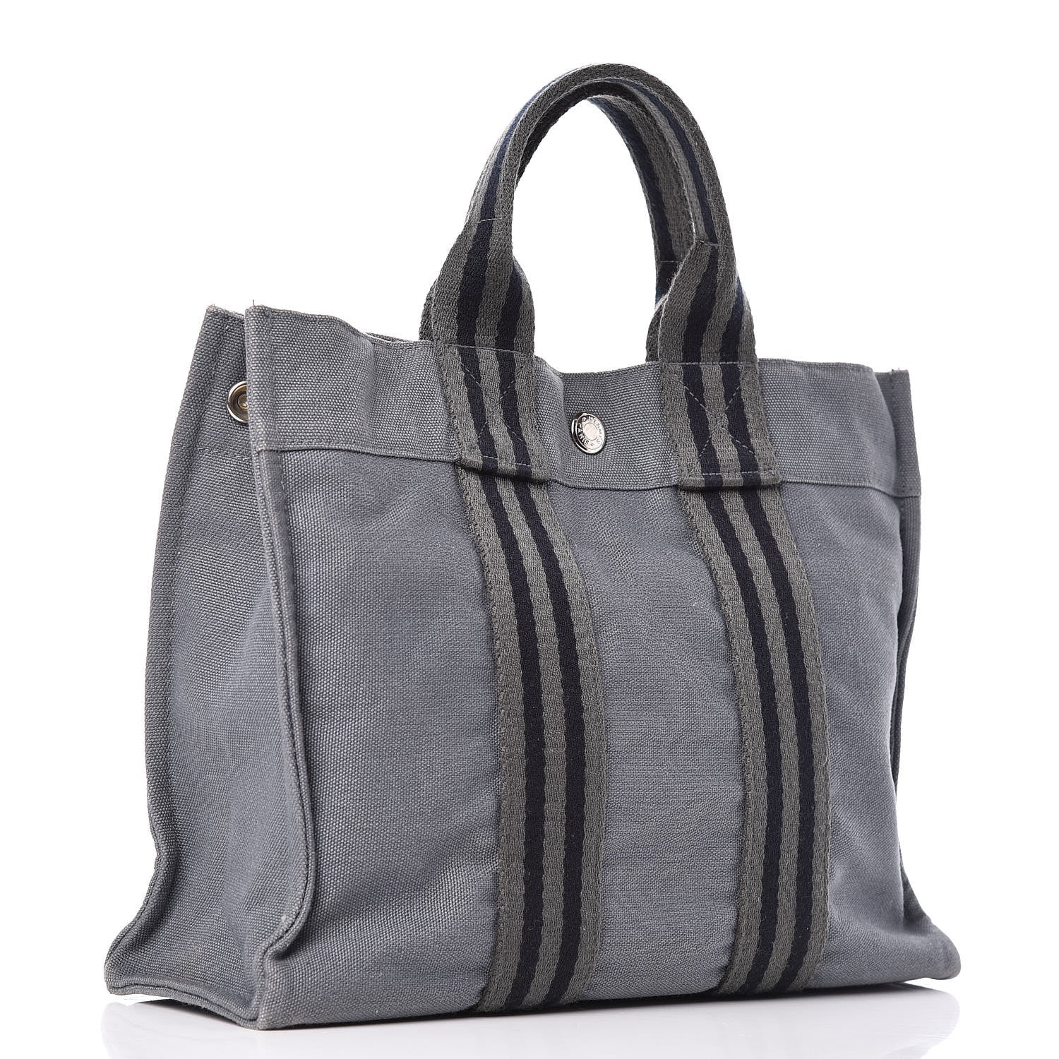 Hermes Canvas Fourre Tout Grey 3 of 10