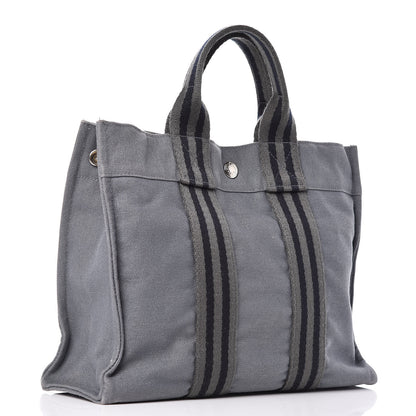 Hermes Canvas Fourre Tout Grey 3 of 10