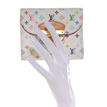Louis Vuitton Monogram Multicolor Joey Wallet White Litchi 2 of 7