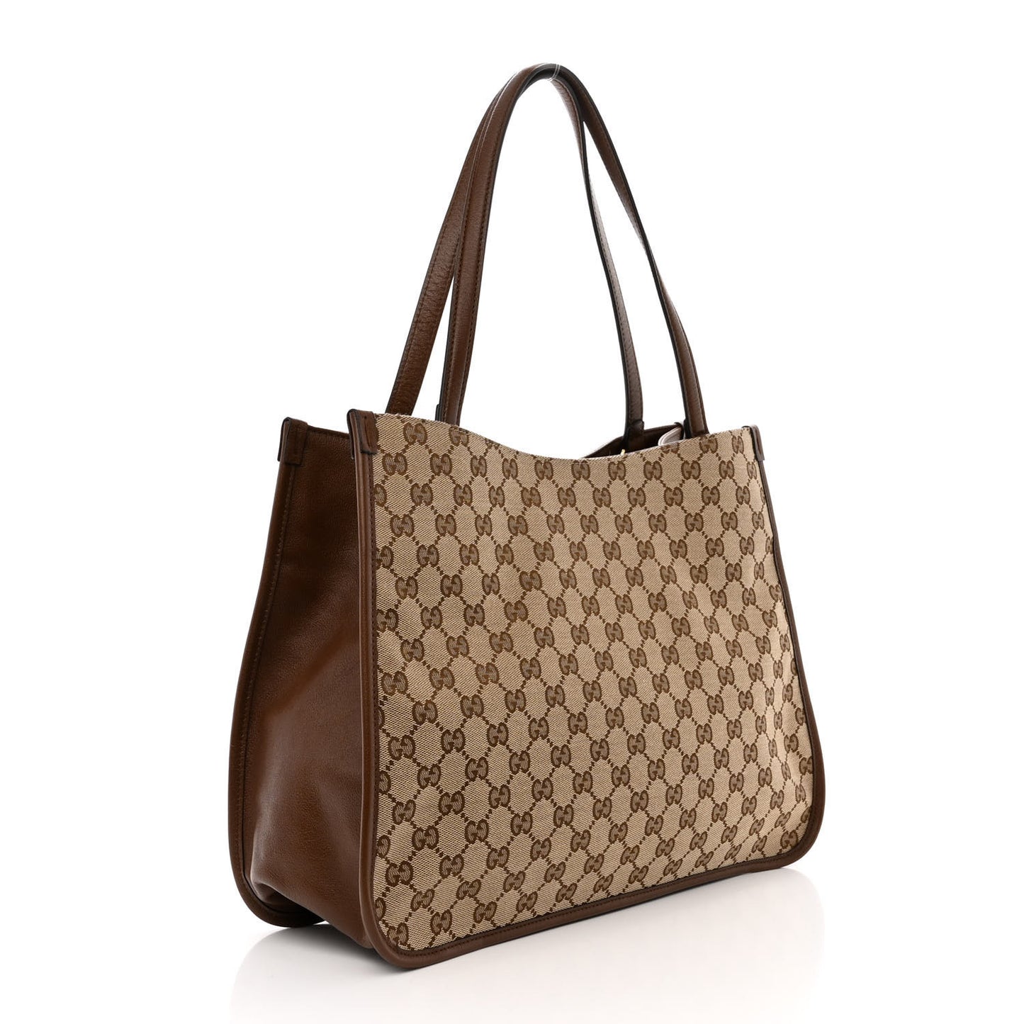 Monogram Horsebit 1955 Tote Bag Beige Brown Sugar