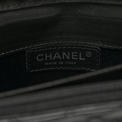 Chanel Patent Calfskin Quilted Flap Clutch With Chain Black 8 of 10