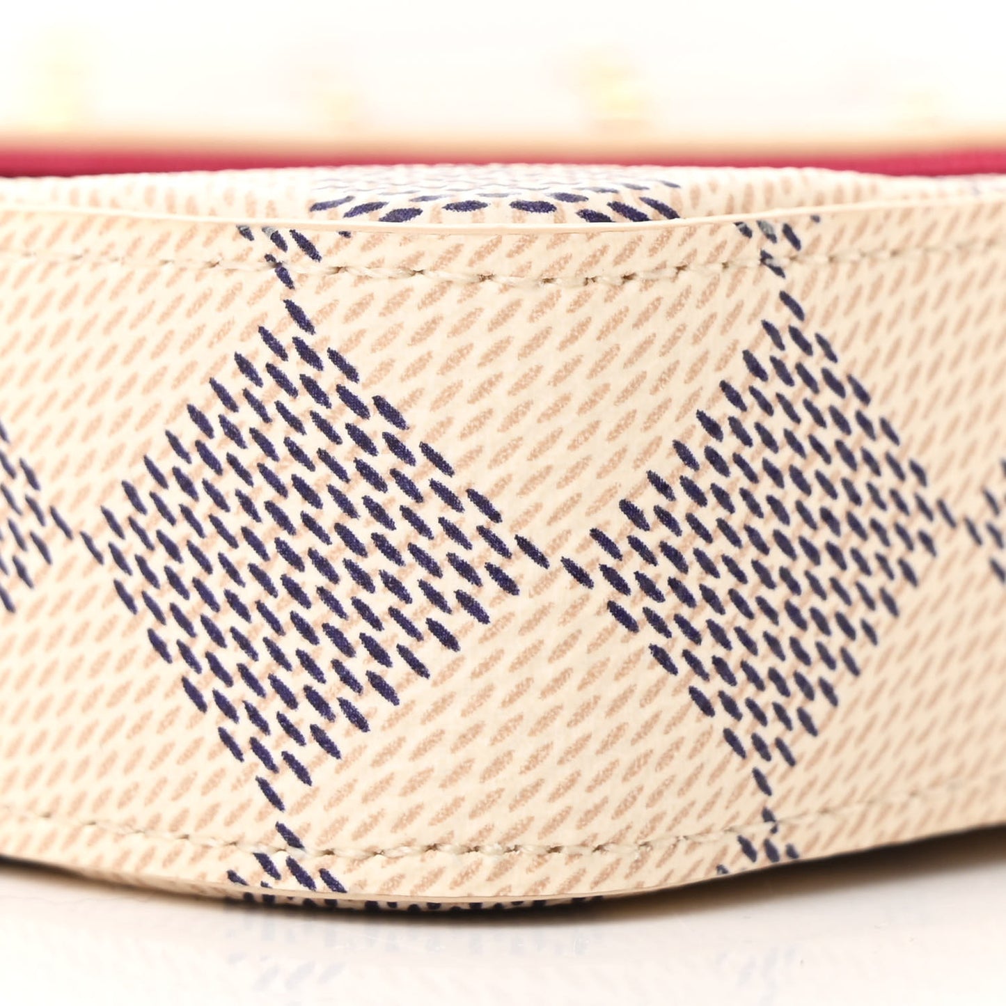 Damier Azur Studded Pochette Felicie Chain Wallet Fuchsia