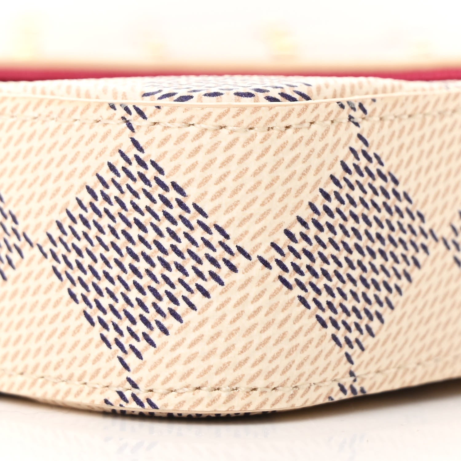 Louis Vuitton Damier Azur Studded Pochette Felicie Chain Wallet Fuchsia 12 of 13