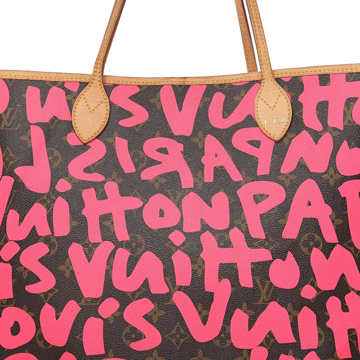 Louis Vuitton Monogram Graffiti Neverfull GM Fuchsia 8 of 13